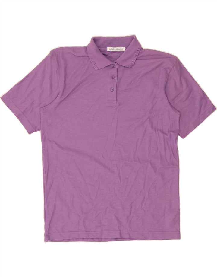 ST. BERNARD Womens Polo Shirt US 10/12 Large Purple Polyester Vintage St. Bernard and Second-Hand St. Bernard from Messina Hembry 