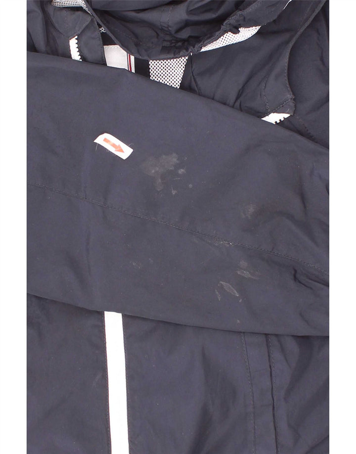 Giacca antipioggia con cappuccio grafica per ragazzi Tommy Hilfiger 5-6 anni blu navy