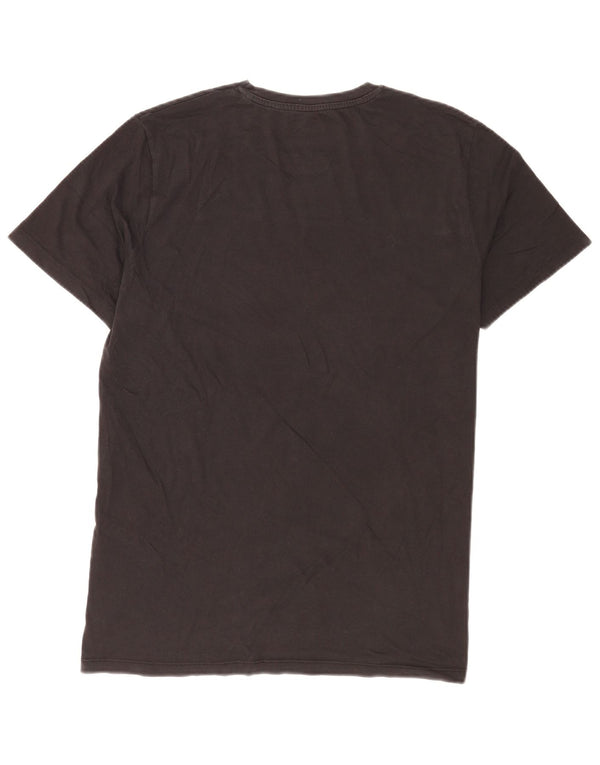 Jack & Jones T-shirt grafica da uomo grande in cotone nero