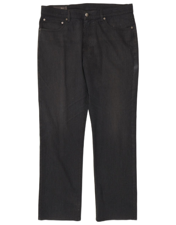 Pantaloni casual dritti da uomo Marlboro Classics W36 L34 gessato grigio