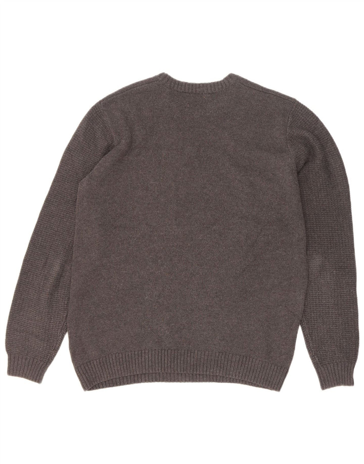 Maglione maglione girocollo da uomo Gas grande cotone grigio