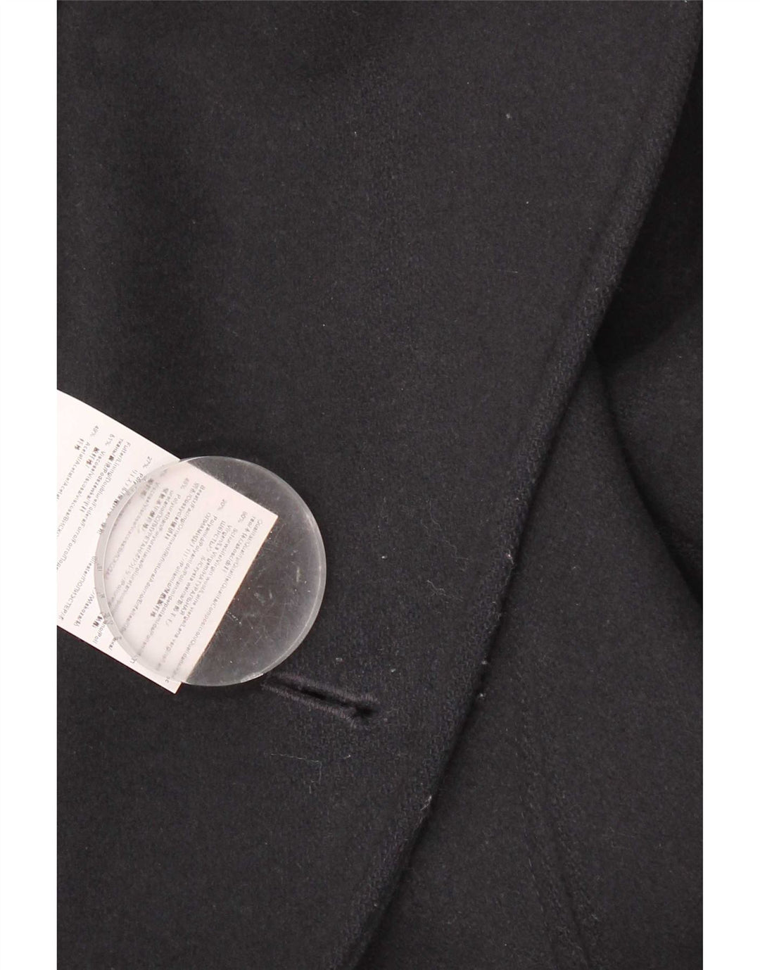 Cappotto da marinaio da uomo Hugo Boss UK 40 grande lana vergine blu navy