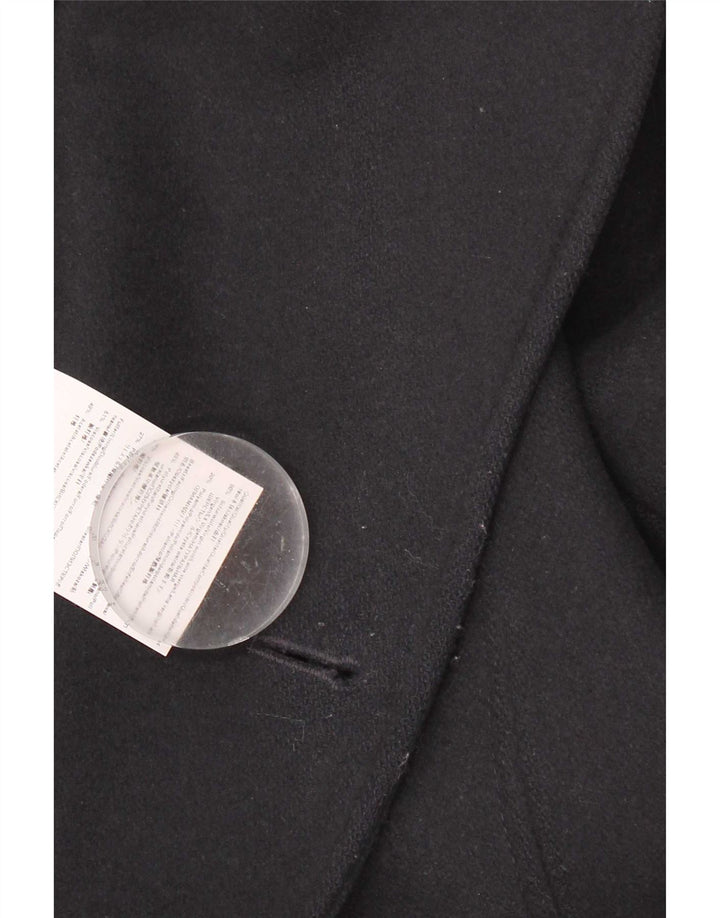 Cappotto da marinaio da uomo Hugo Boss UK 40 grande lana vergine blu navy