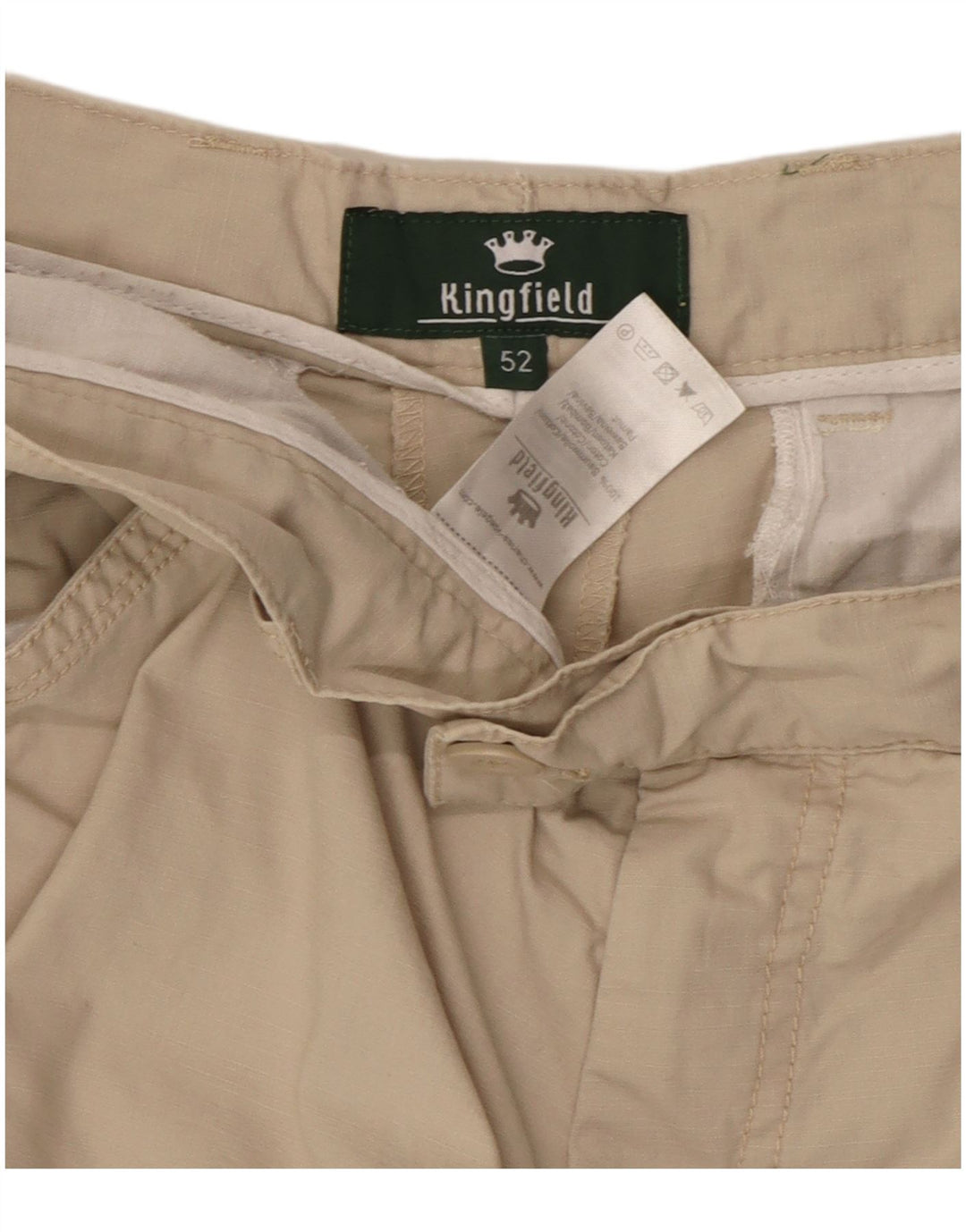 Pantaloncini cargo da uomo Kingfield IT 52 XL W34 Cotone beige