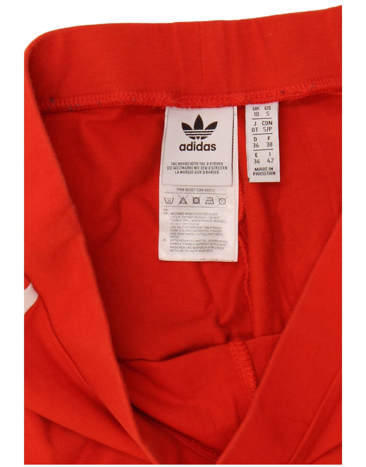 Leggings Adidas da donna UK 10 piccolo cotone rosso