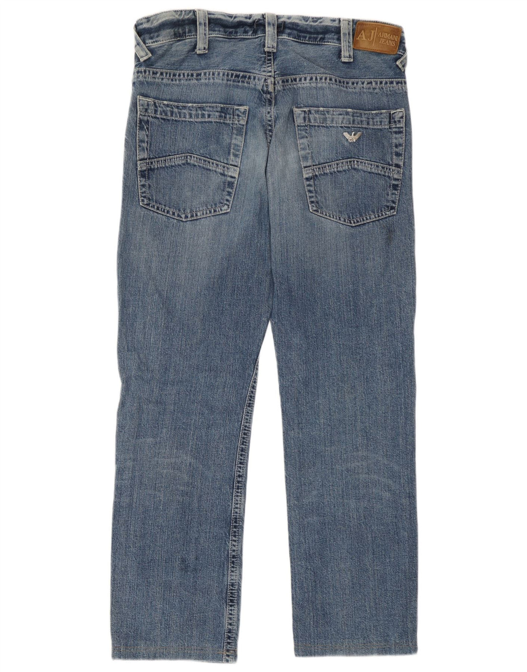 Jeans dritti da donna Armani W32 L29 cotone blu