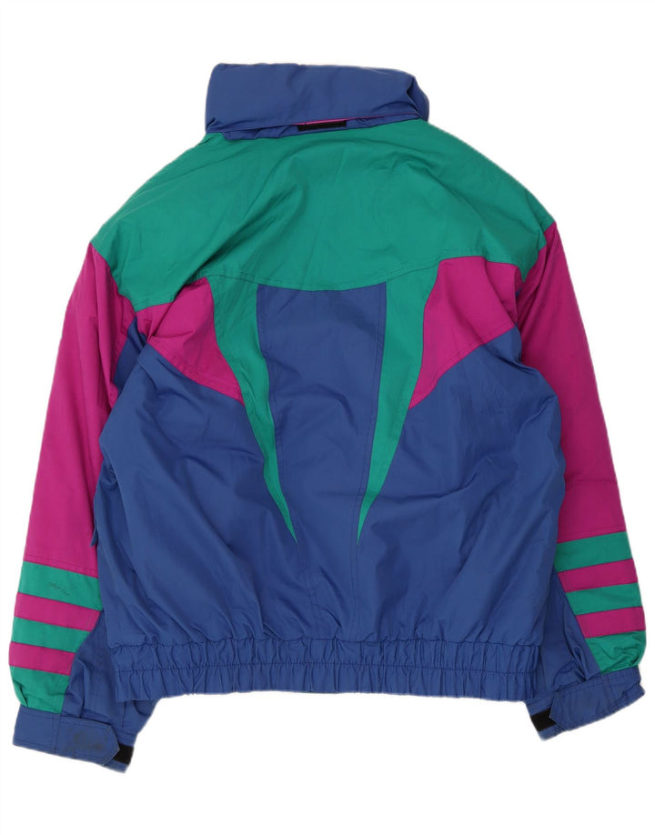 Giacca da sci con cappuccio grafico da uomo Fila UK 40 Poliestere color block blu medio