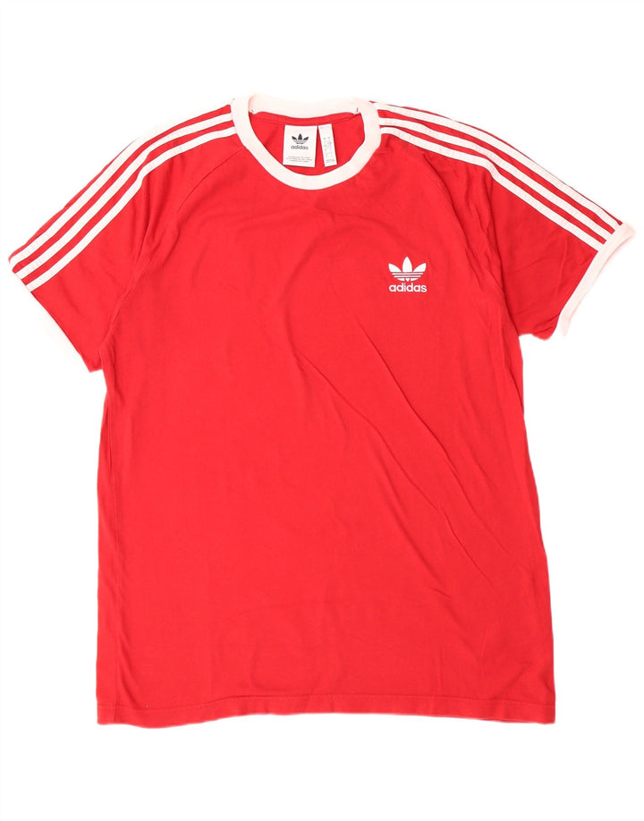 T-shirt da uomo Adidas Large rossa in cotone