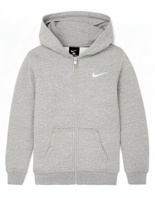 Felpa con cappuccio e zip Nike per ragazzi 3-4 anni XS in cotone chiazzato grigio