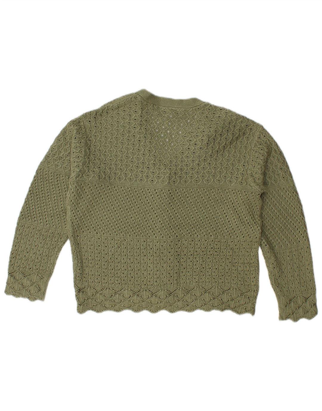 Maglione cardigan oversize da donna Marks & Spencer UK 10 piccolo verde