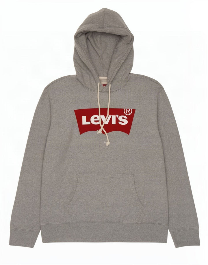 Maglione con cappuccio grafico standard da uomo Levi's grande in cotone grigio