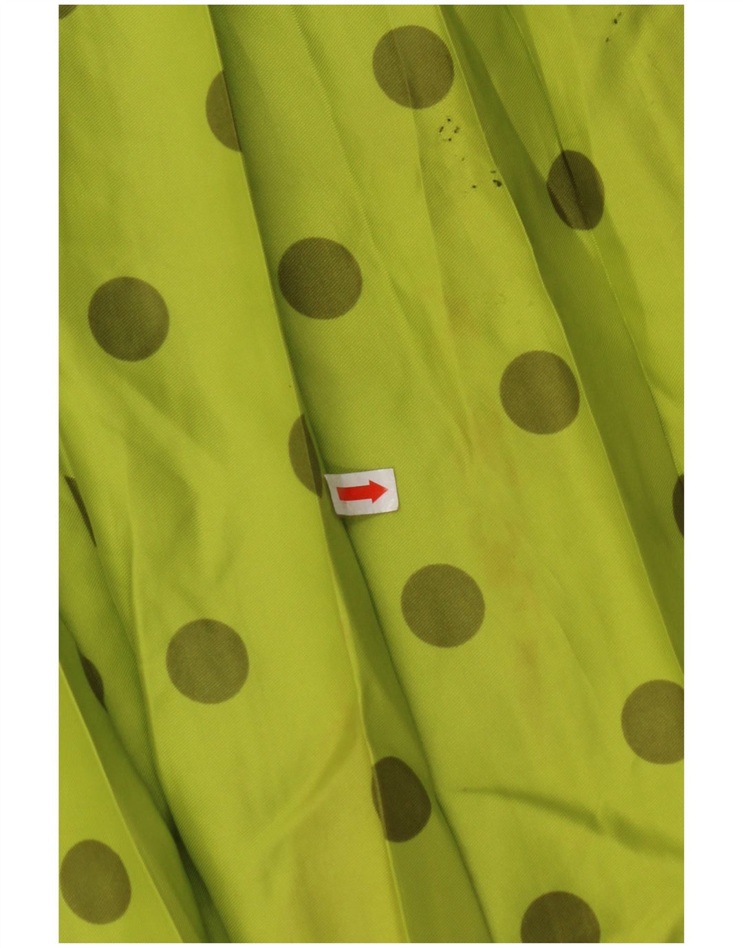 Gonna a pieghe da donna VINTAGE W30 a pois verde medio
