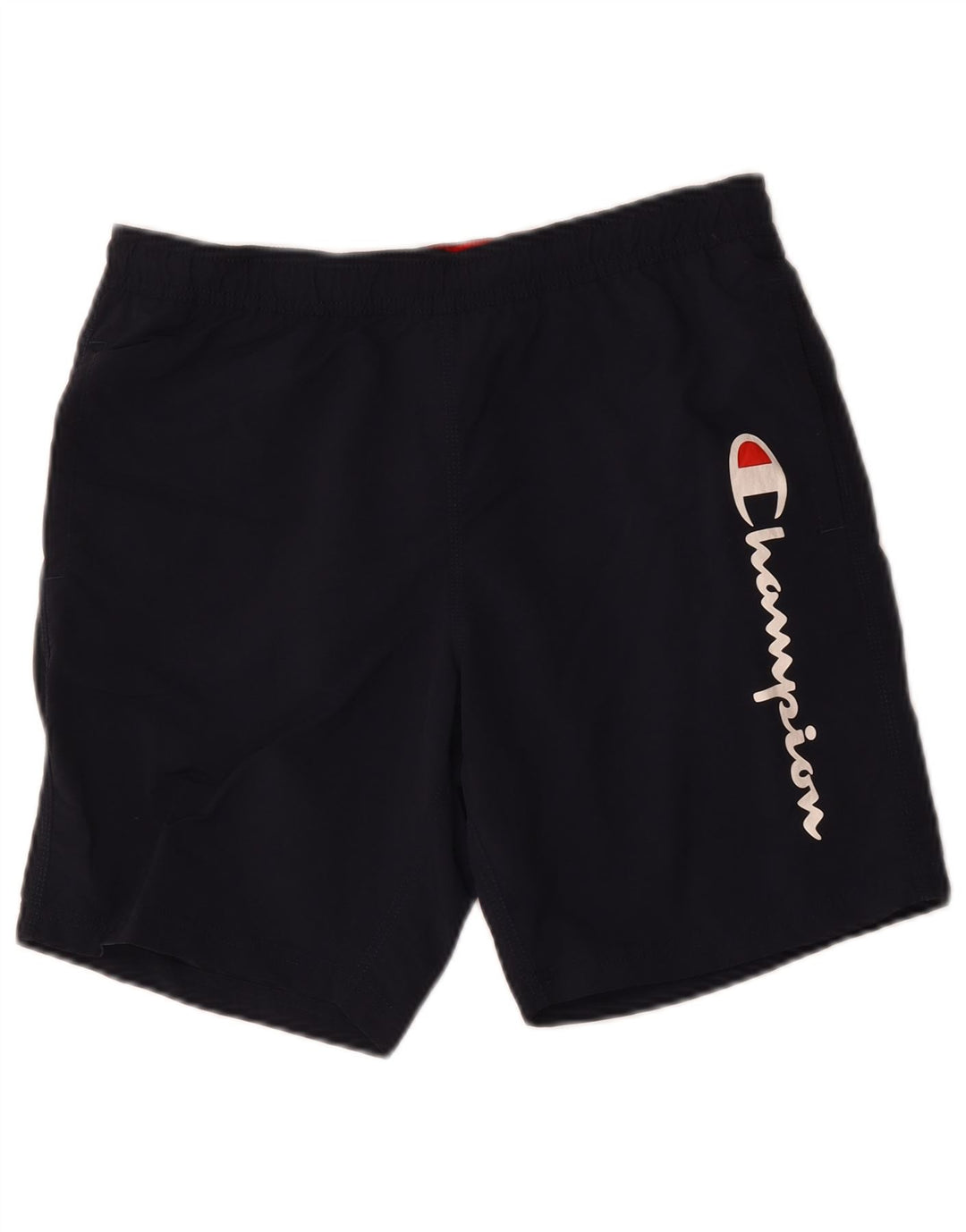 Pantaloncini da bagno grafici da uomo Champion, poliestere medio blu navy