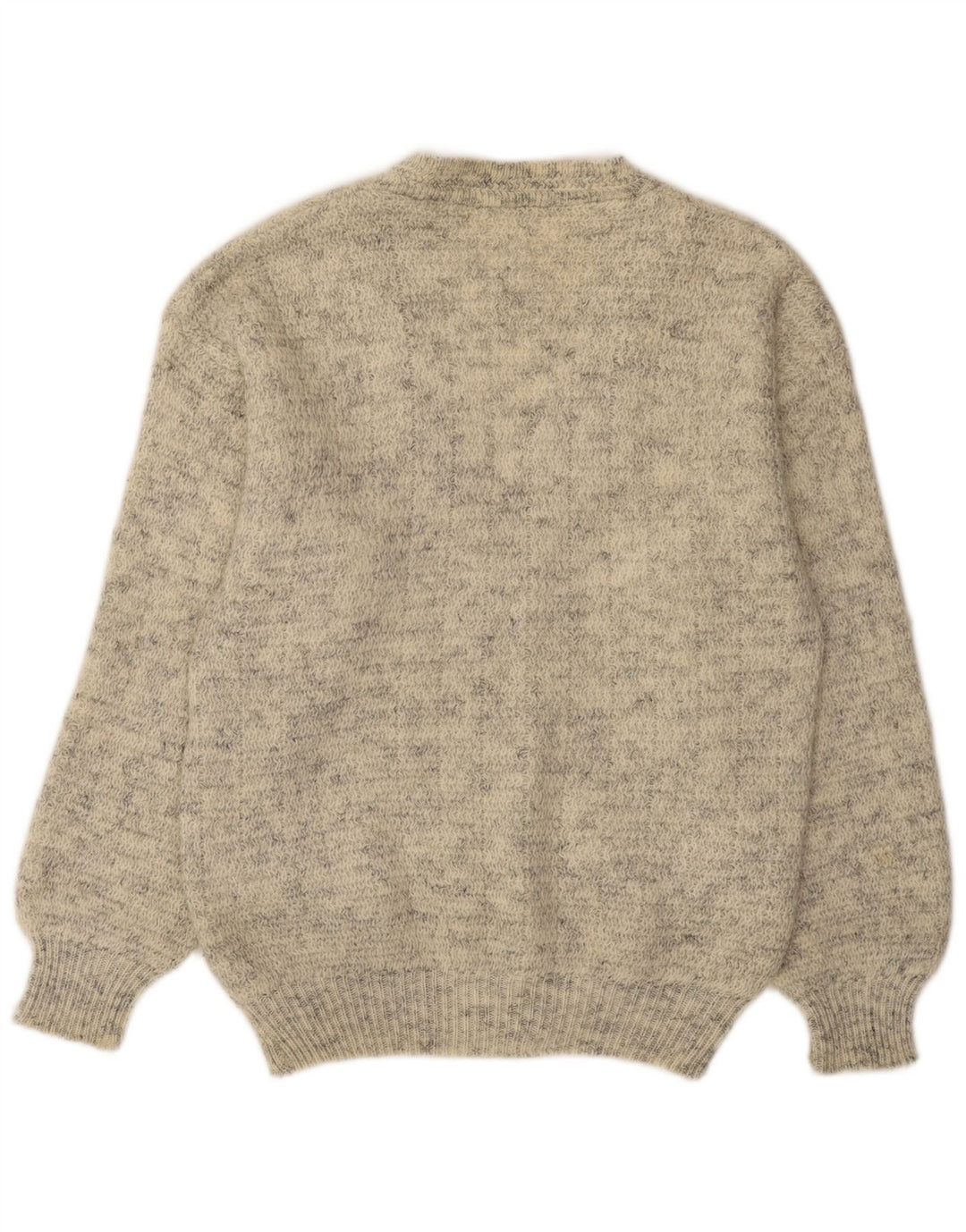 Maglione cardigan da uomo Cido, acrilico chiazzato beige grande