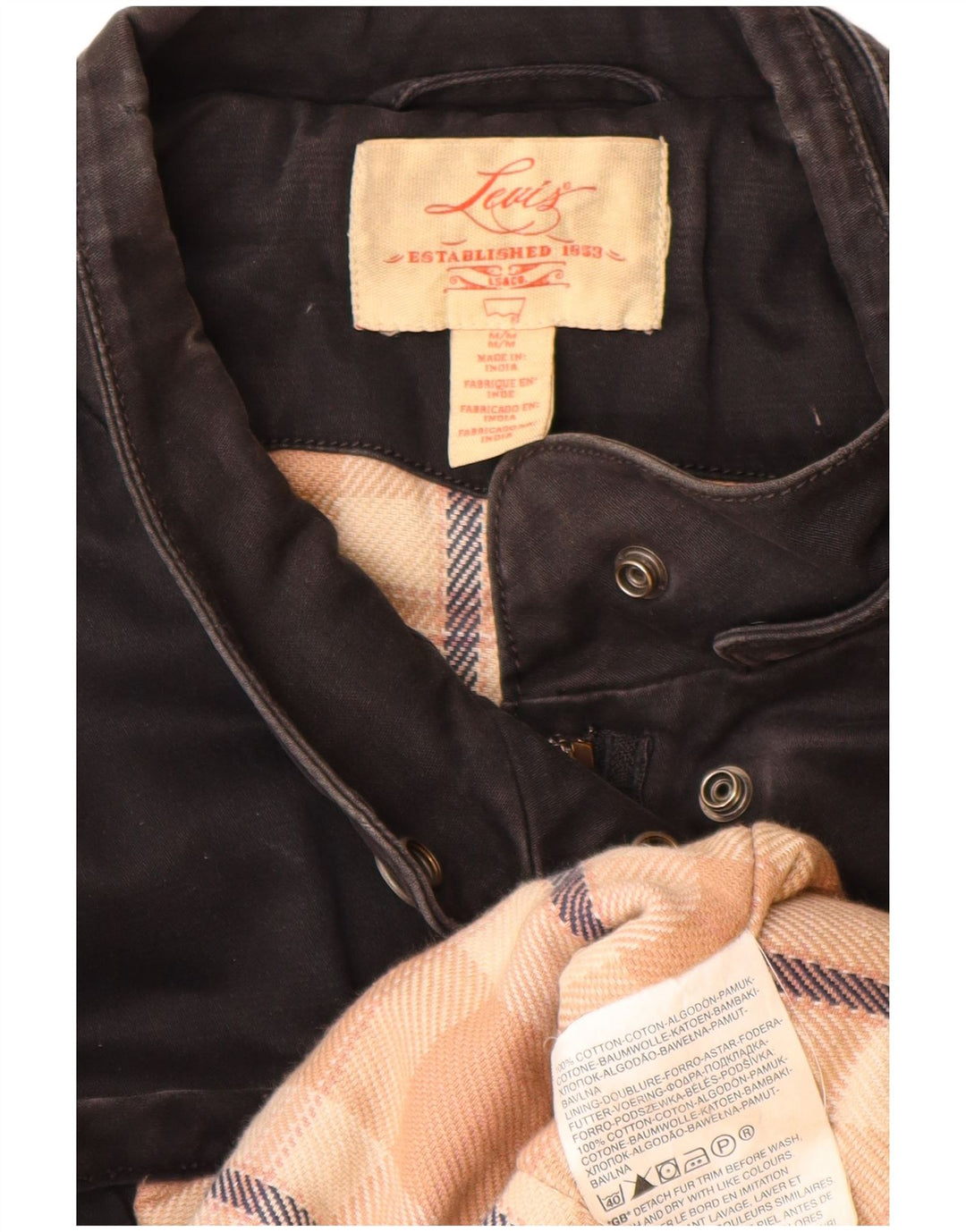 Giacca utility da donna Levi's UK 12 cotone nero medio