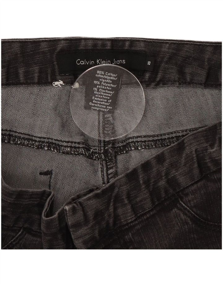 CALVIN KLEIN Jeans slim da donna US 10 Large W32 L30 Cotone grigio