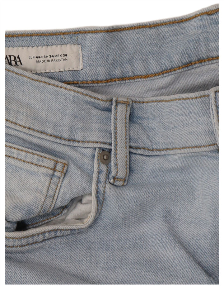 Jeans slim da uomo Zara EU 44 Large W34 L30 cotone blu