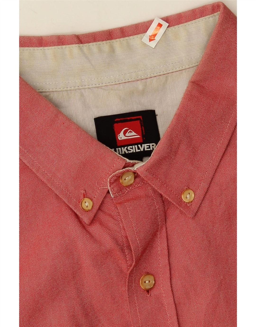Camicia a maniche corte da uomo Quiksilver Large in cotone rosso