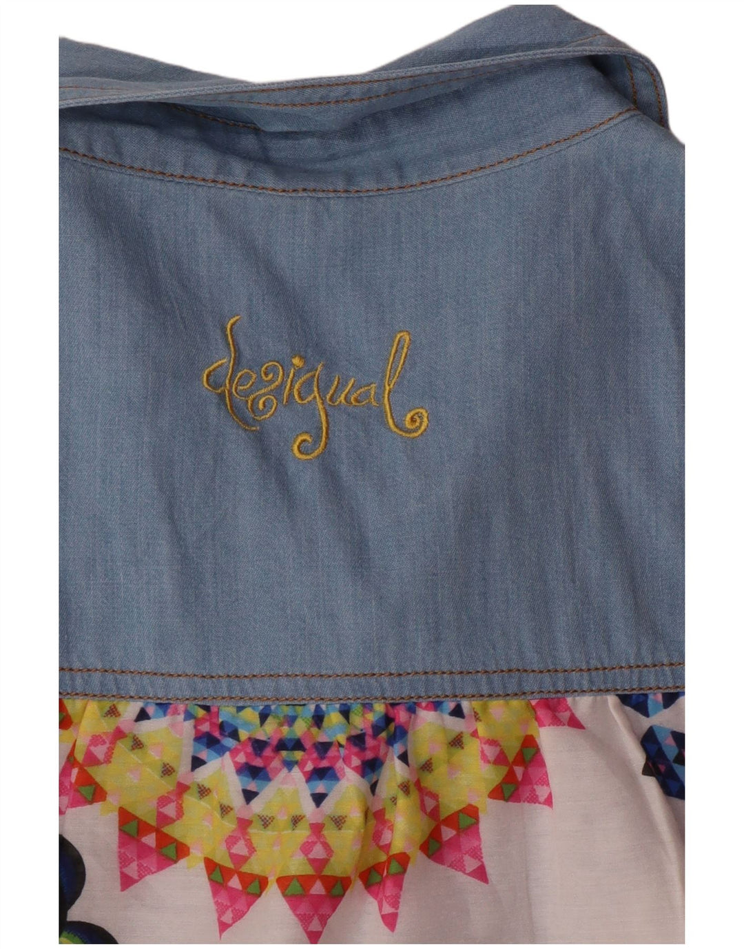 Desigual Camicia grafica da donna Camicetta UK 14 Grande floreale multicolore