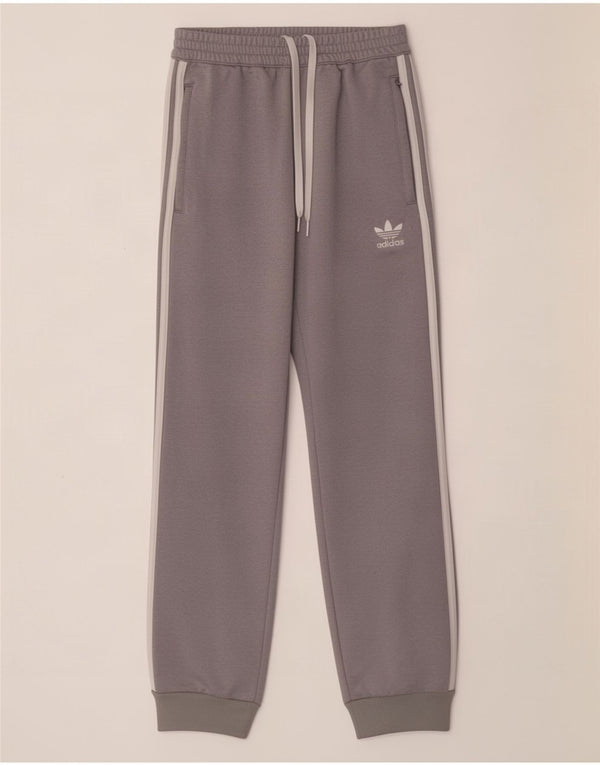 Pantaloni da tuta da uomo Adidas Joggers piccoli in poliestere grigio