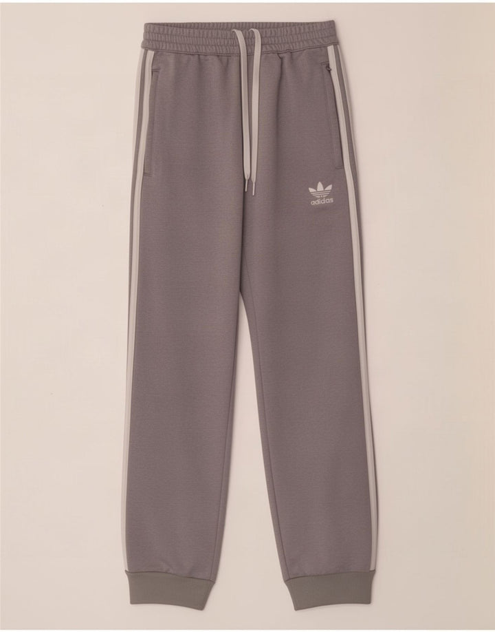 Pantaloni da tuta da uomo Adidas Joggers piccoli in poliestere grigio