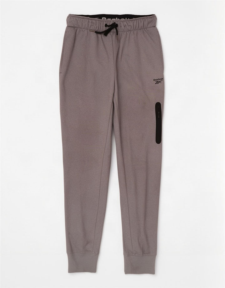 Pantaloni da tuta Reebok Graphic Cargo da uomo, pantaloni da jogging, piccoli, in poliestere grigio