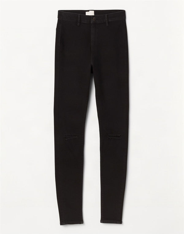 Topshop Donna Joni Super Skinny Jeans W26 L30 Cotone Nero