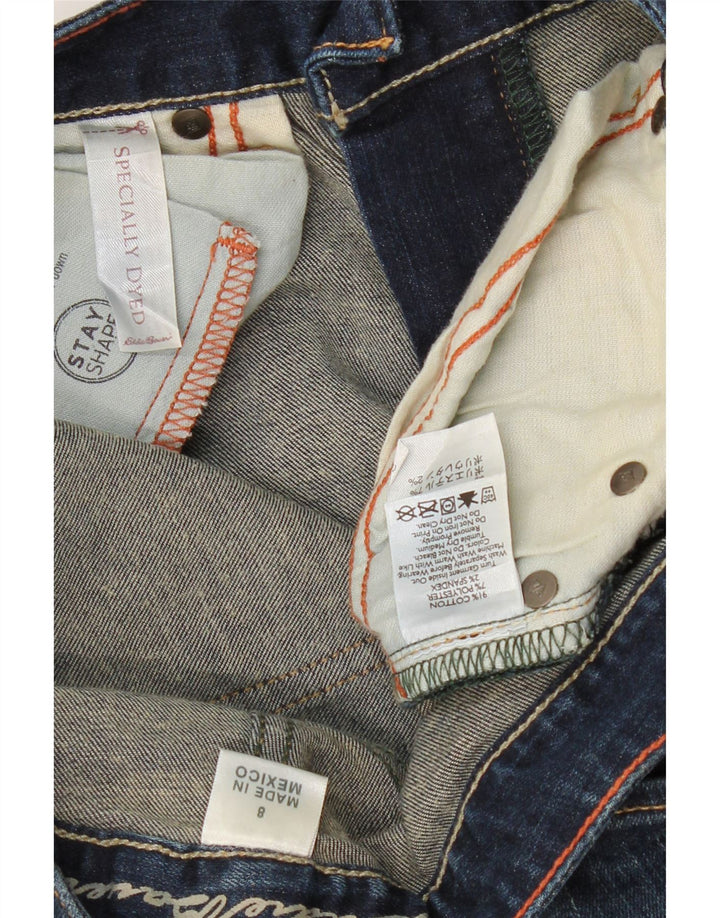 Jeans bootcut curvy da donna EDDIE BAUER US 8 medio W34 L32 blu navy