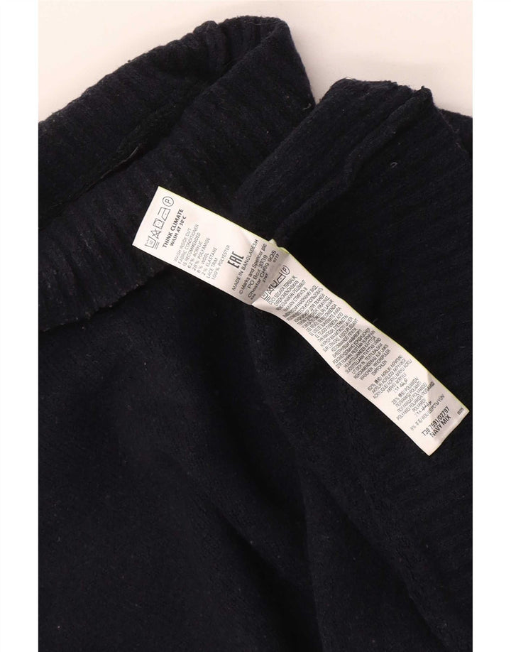 Maglione maglione a collo alto da donna Marks & Spencer UK 14 blu navy medio