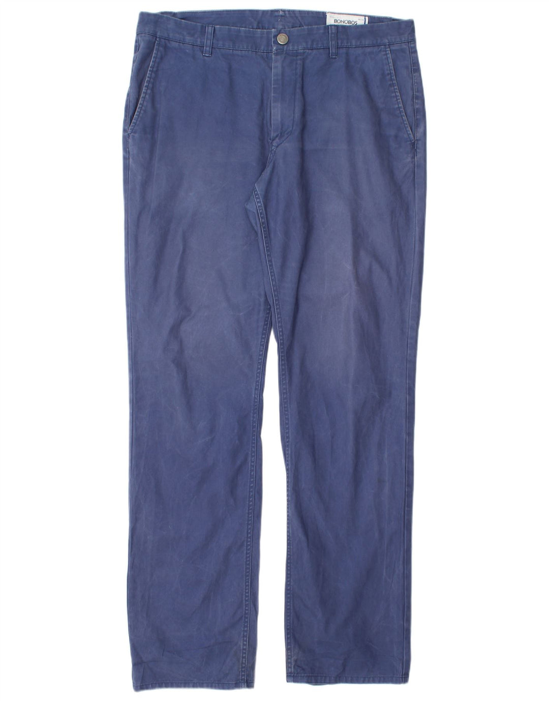 Pantaloni chino dritti da uomo BONOBOS W35 L34 cotone blu