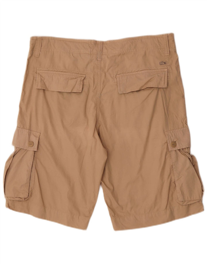 Pantaloncini cargo da uomo Lacoste taglia 44 grande W34 cotone beige