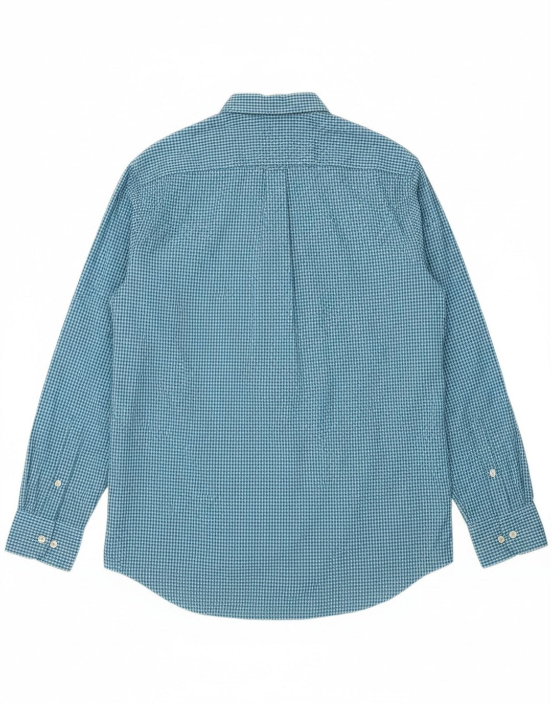 IZOD Mens Shirt Medium Blue Gingham Vintage Izod and Second-Hand Izod from Messina Hembry 