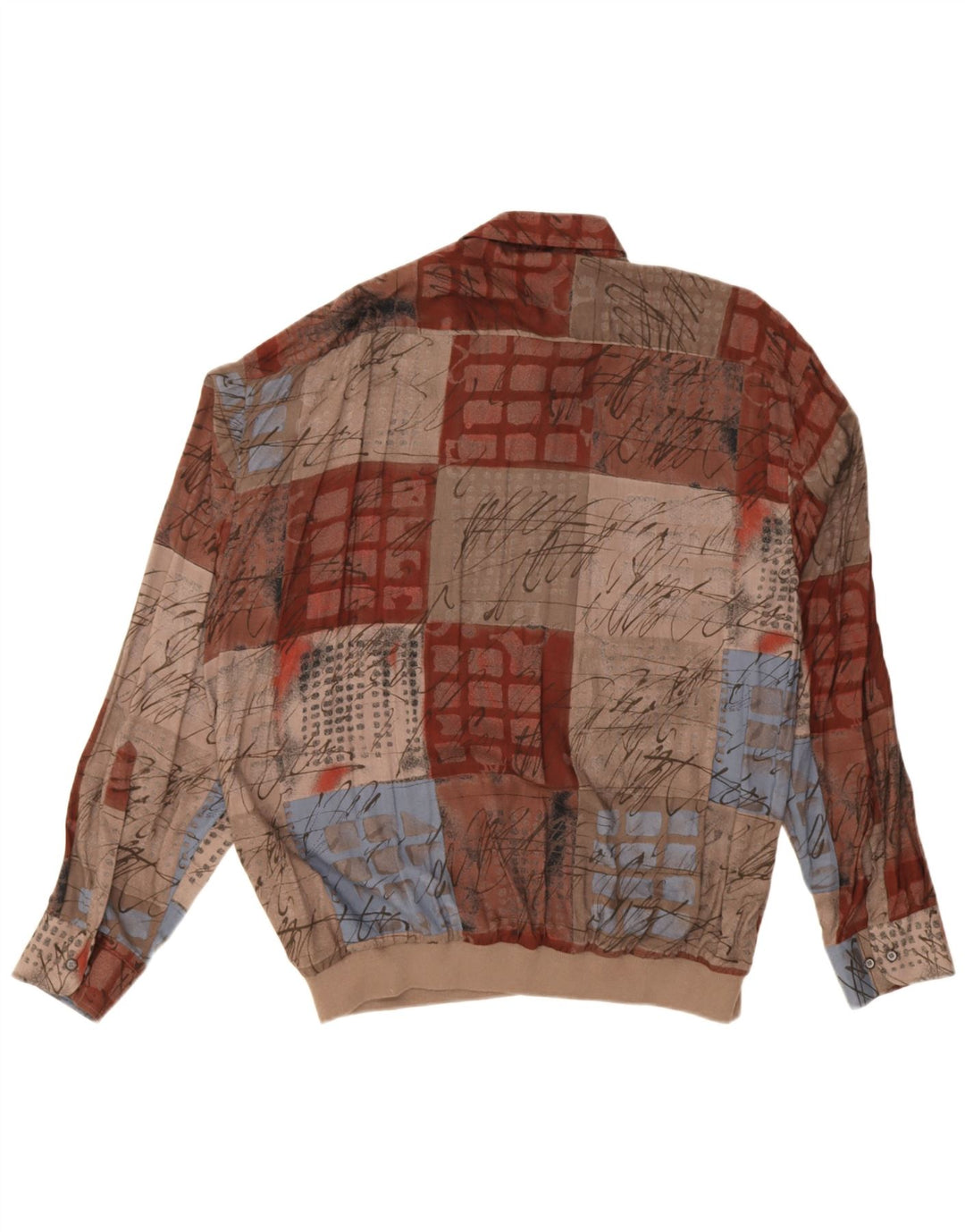 Camicia pullover da uomo Jupiter taglia 43 grande cotone patchwork multicolore