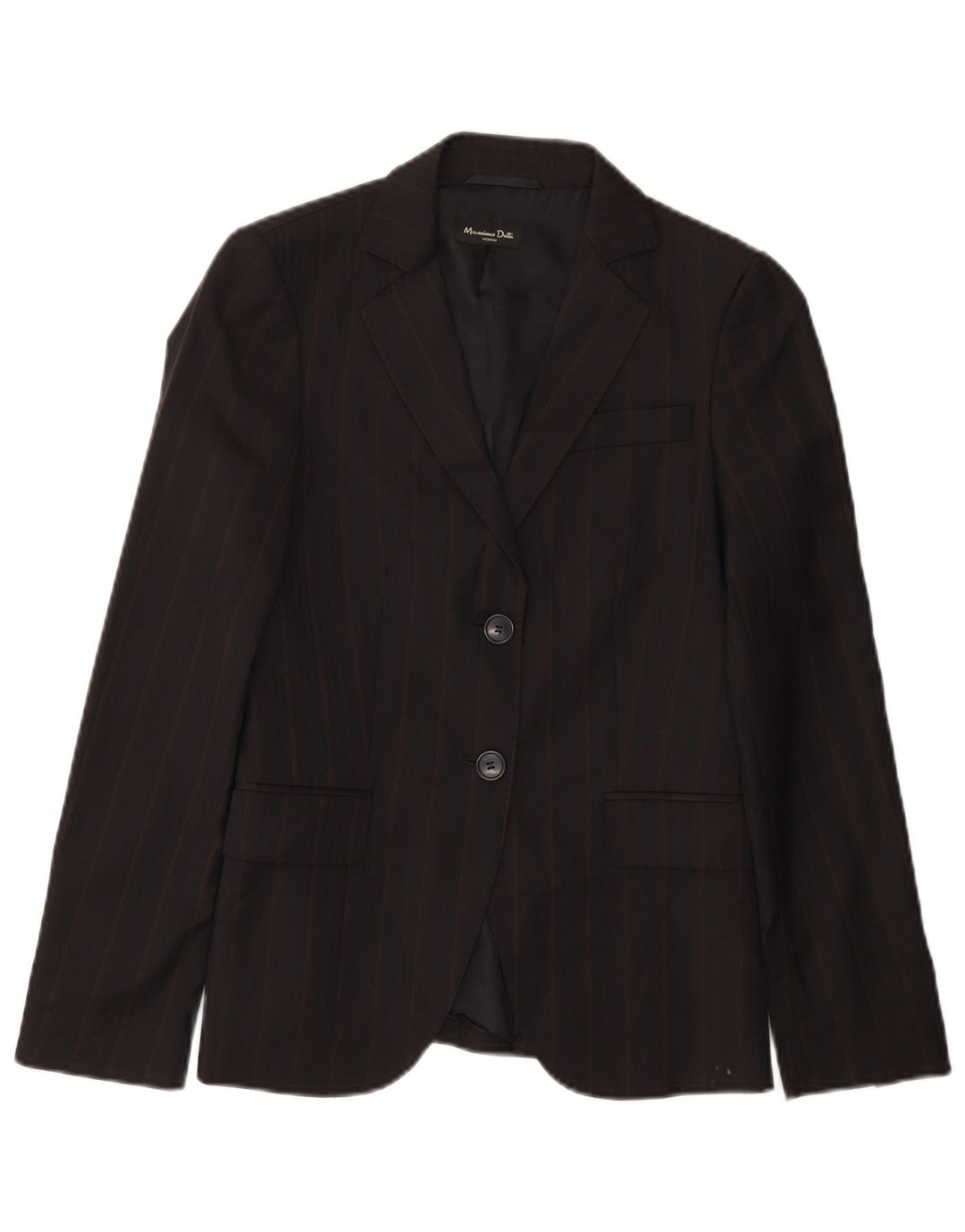 Giacca blazer da donna a 2 bottoni Massimo Dutti EU 36 XS lana gessata nera