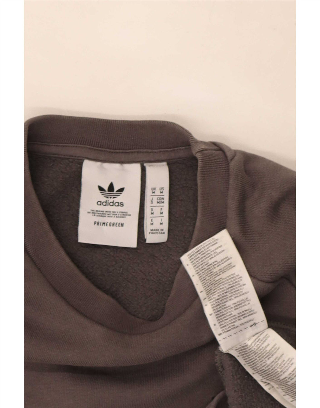 Felpa Adidas Uomo Maglione Cotone Grigio Medio