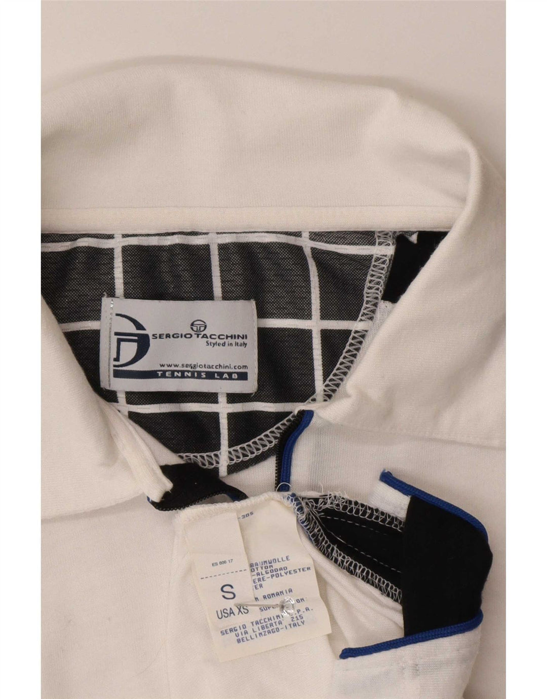 Polo da uomo Sergio Tacchini piccola in cotone color block bianco