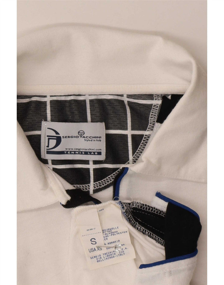 Polo da uomo Sergio Tacchini piccola in cotone color block bianco