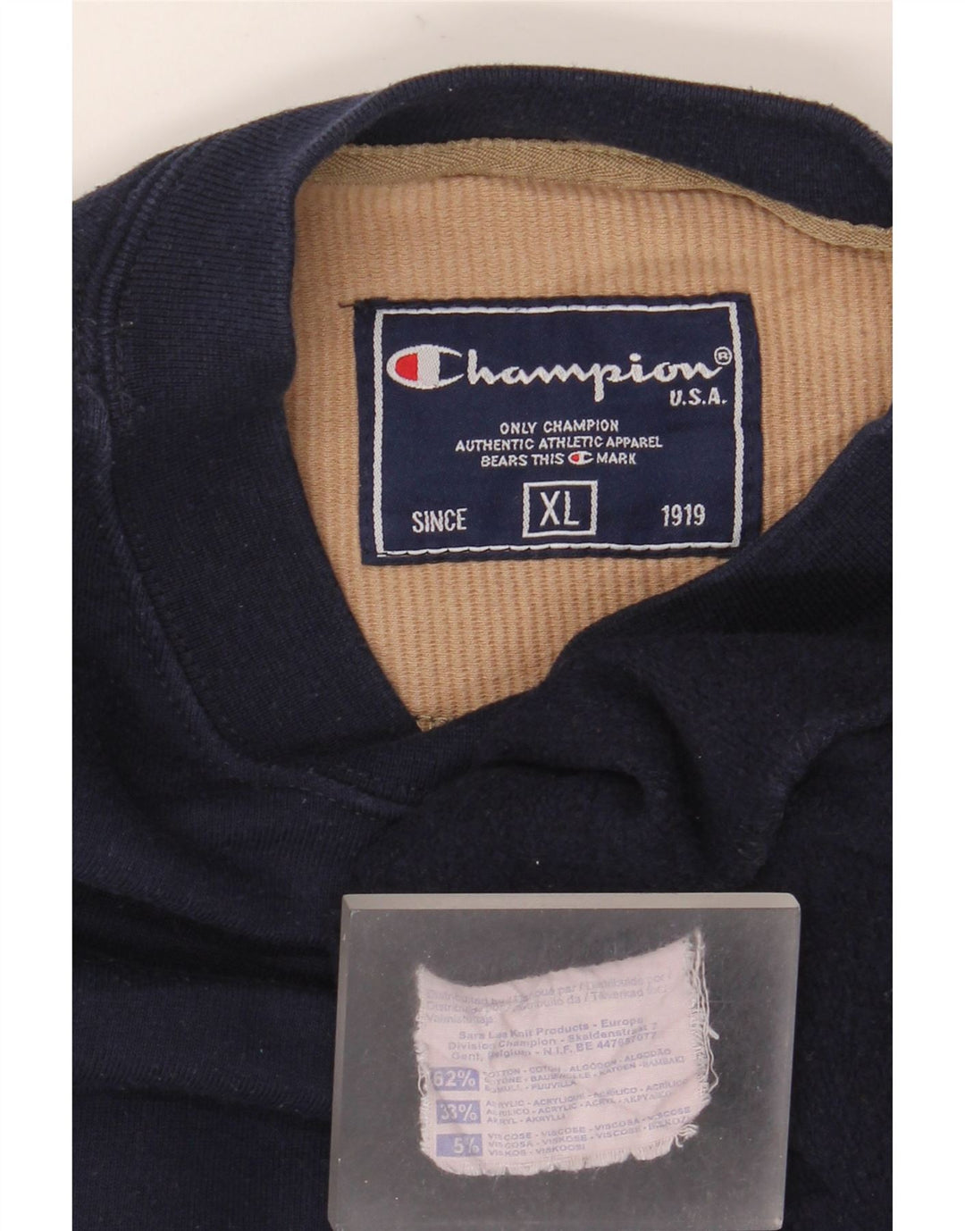 Felpa da uomo Champion Jumper XL in cotone blu navy