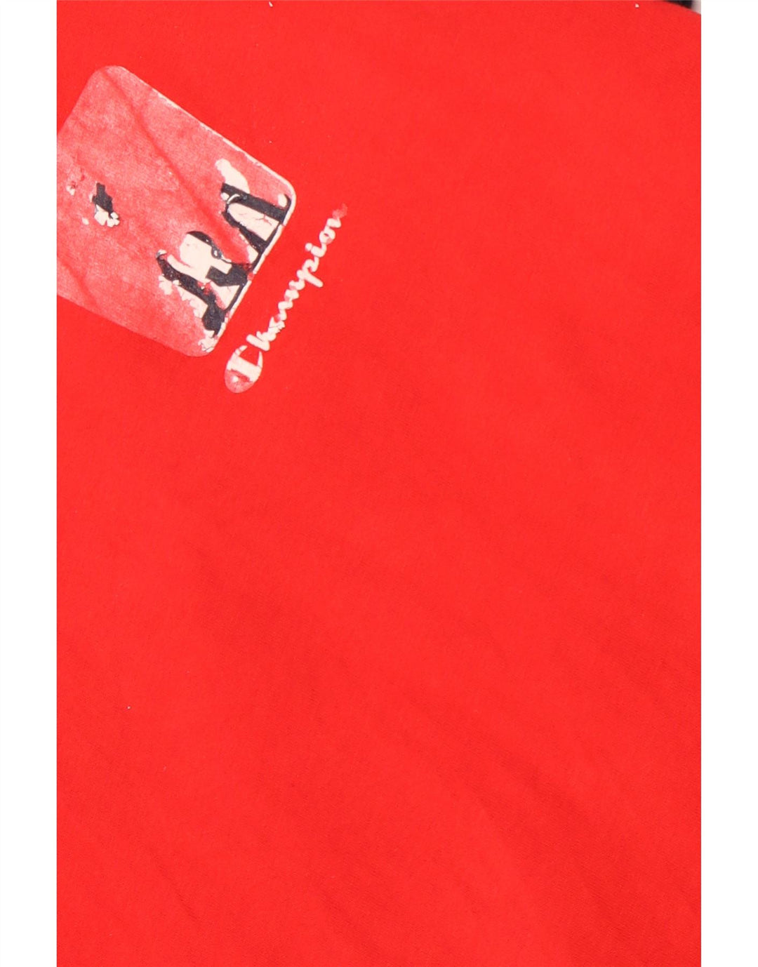 T-shirt grafica da uomo CHAMPION Top 2XL Cotone color block rosso
