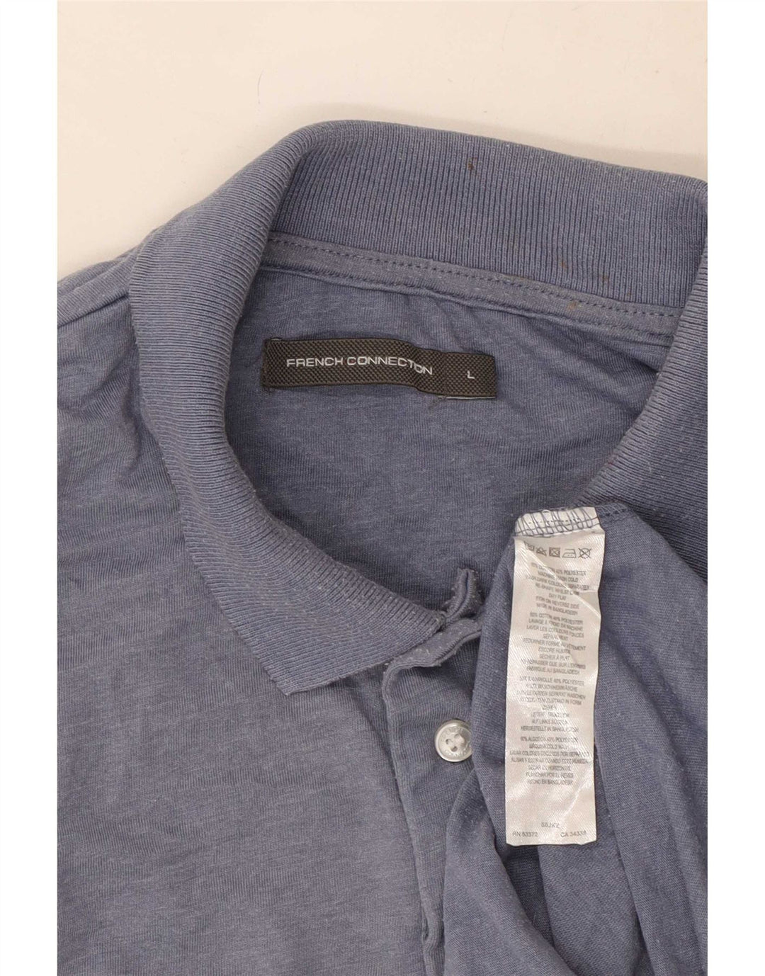 Polo da uomo French Connection grande in cotone blu