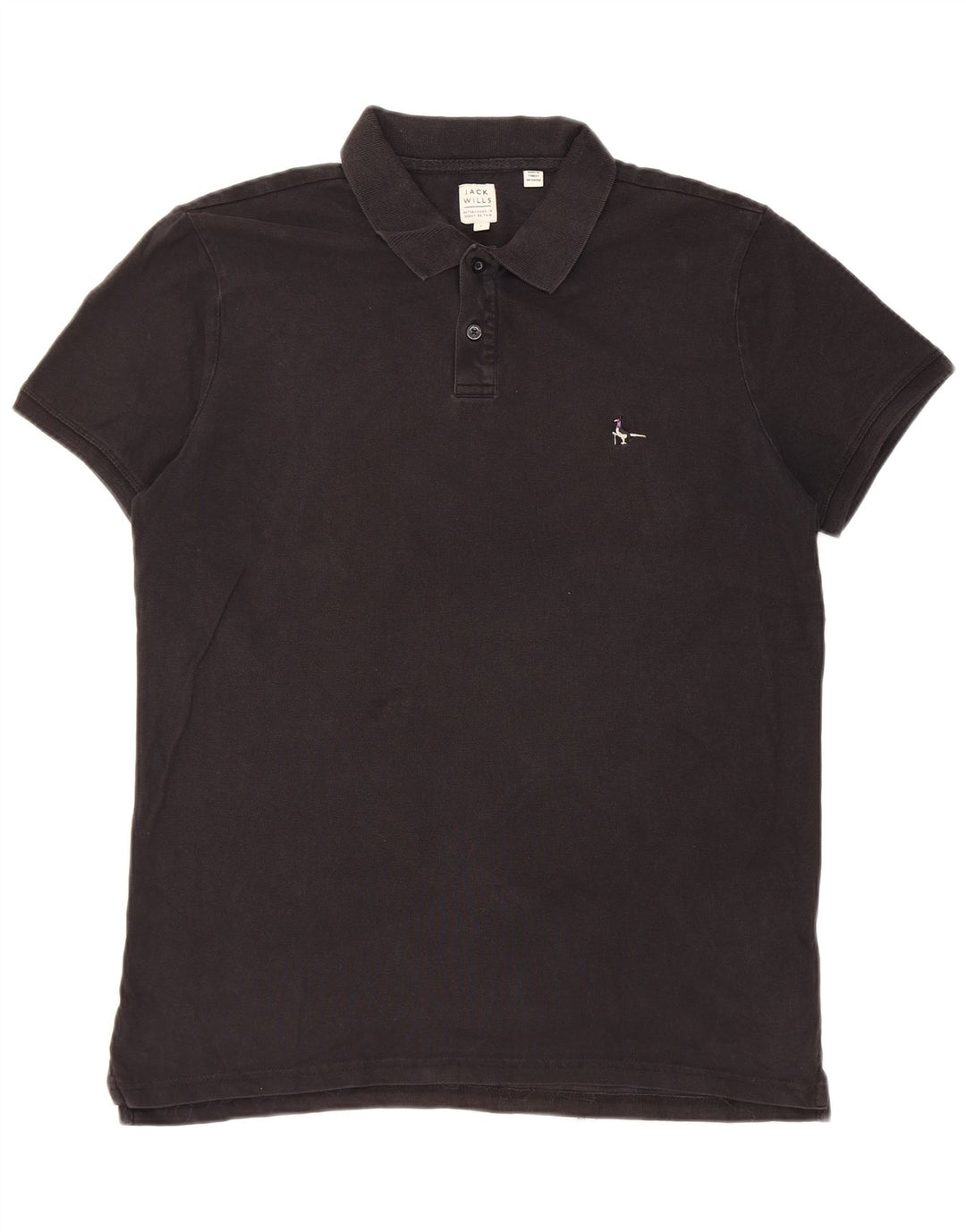 Polo da uomo Jack Wills grande in cotone nero