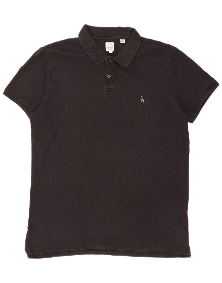 Polo da uomo Jack Wills grande in cotone nero