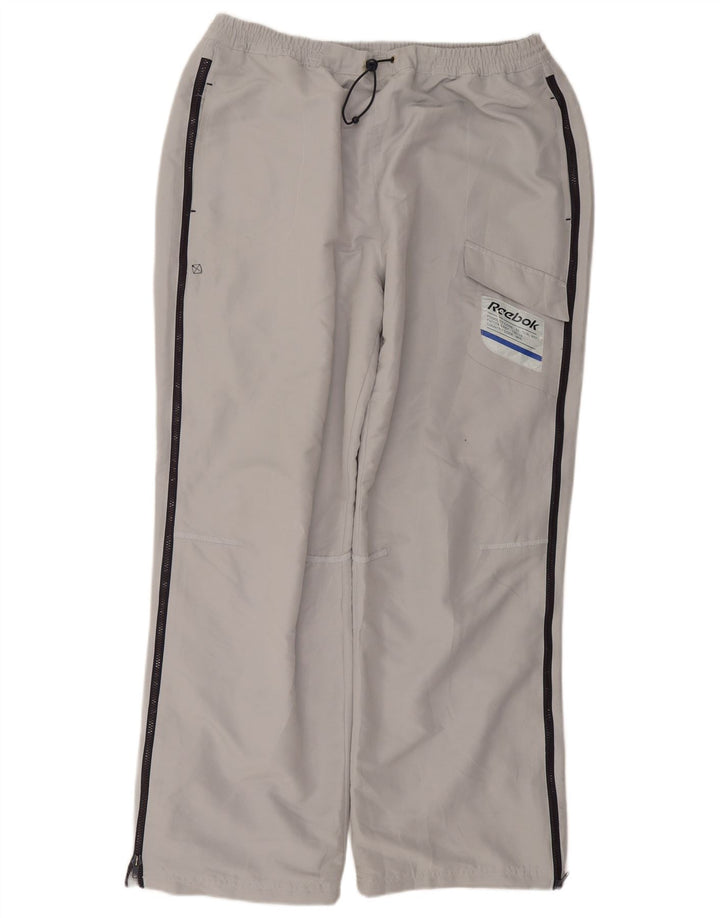 Pantaloni da tuta da uomo Reebok 2XL sportivi in poliestere grigio