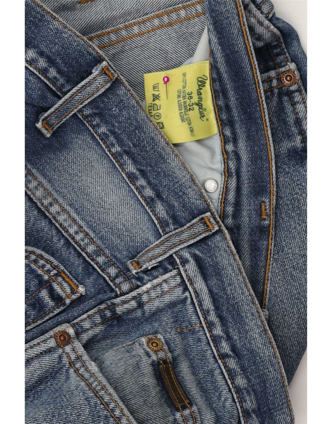 Jeans dritti da uomo Wrangler Texas W36 L32 cotone blu