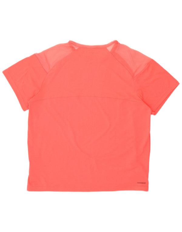 T-shirt Adidas Aeroready da donna UK 12/14 poliestere rosa medio