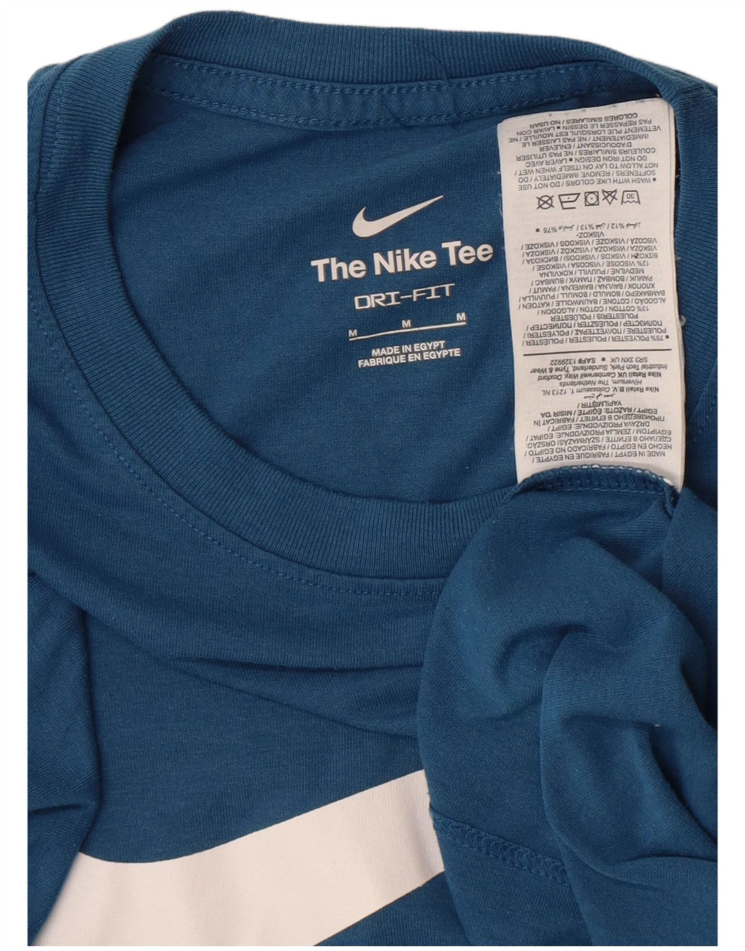 NIKE T-shirt grafica da uomo Dri Fit Top in poliestere blu medio
