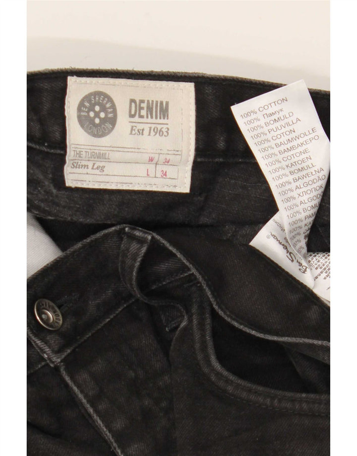 Jeans slim da uomo Ben Sherman W34 L34 neri