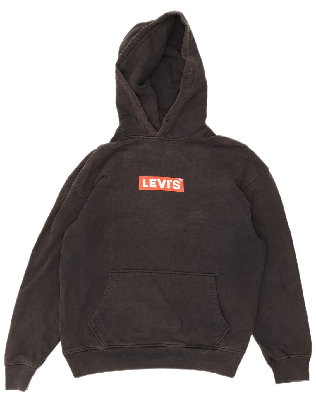 Maglione con cappuccio grafico rilassato da uomo Levi's in cotone grigio medio