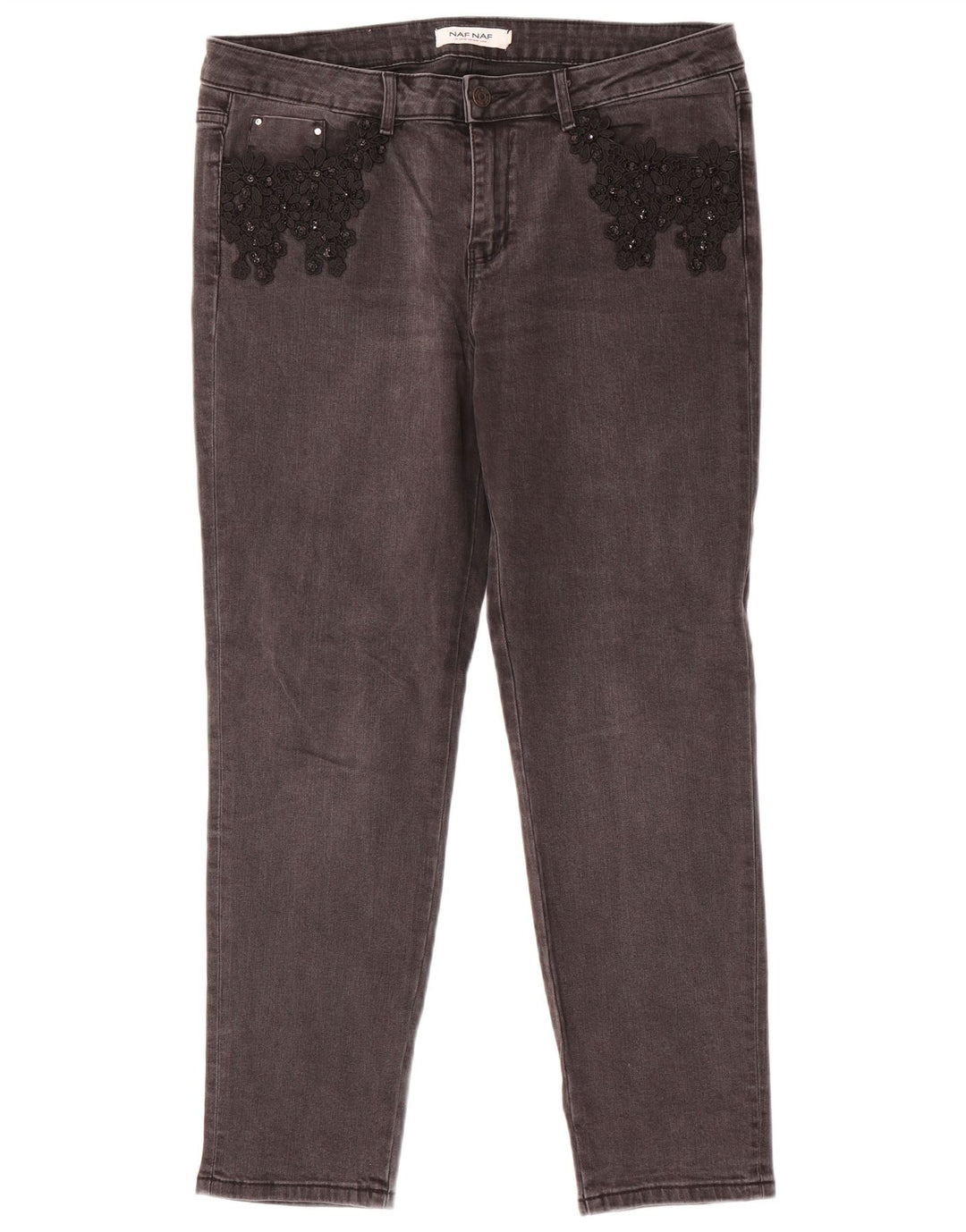 Jeans slim da donna Naf Naf EU 42 Large W34 L28 Grigio