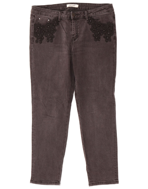 Jeans slim da donna Naf Naf EU 42 Large W34 L28 Grigio